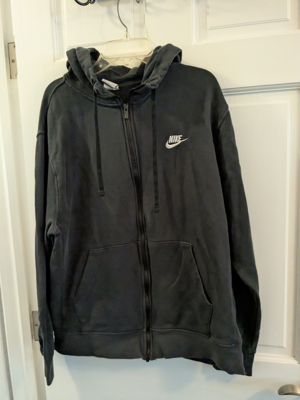 Nike Black Zip-Up Hoodie with Small Chest Logo